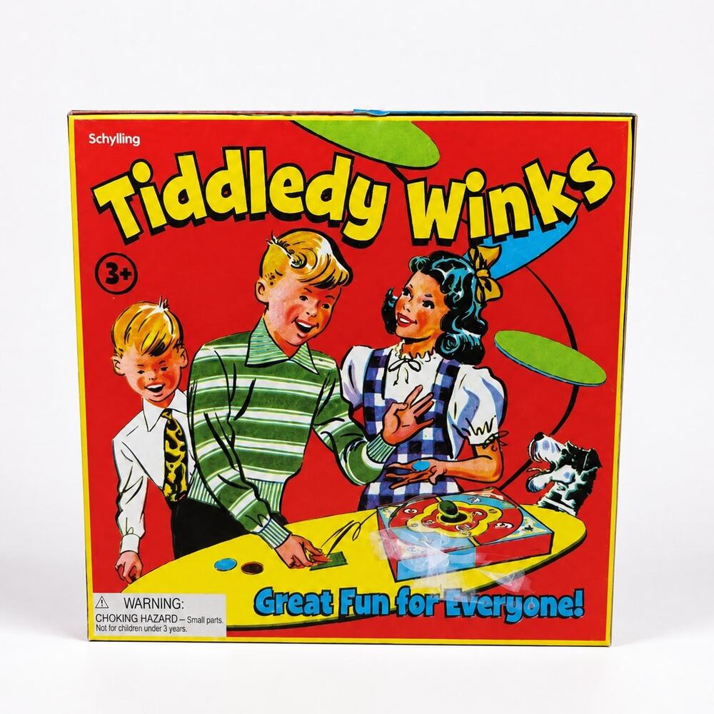 Vintage Tiddledy Winks Game with Original Box Collector Nostalgia Retro Toy